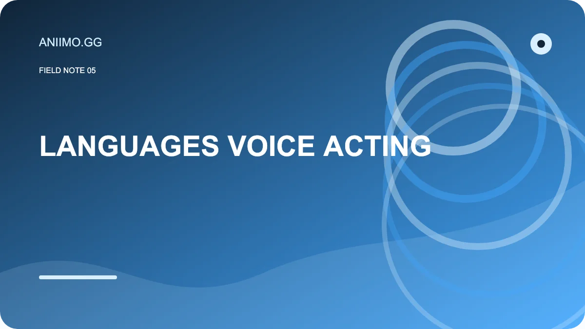 Aniimo Languages and Voice Acting — original topic cover