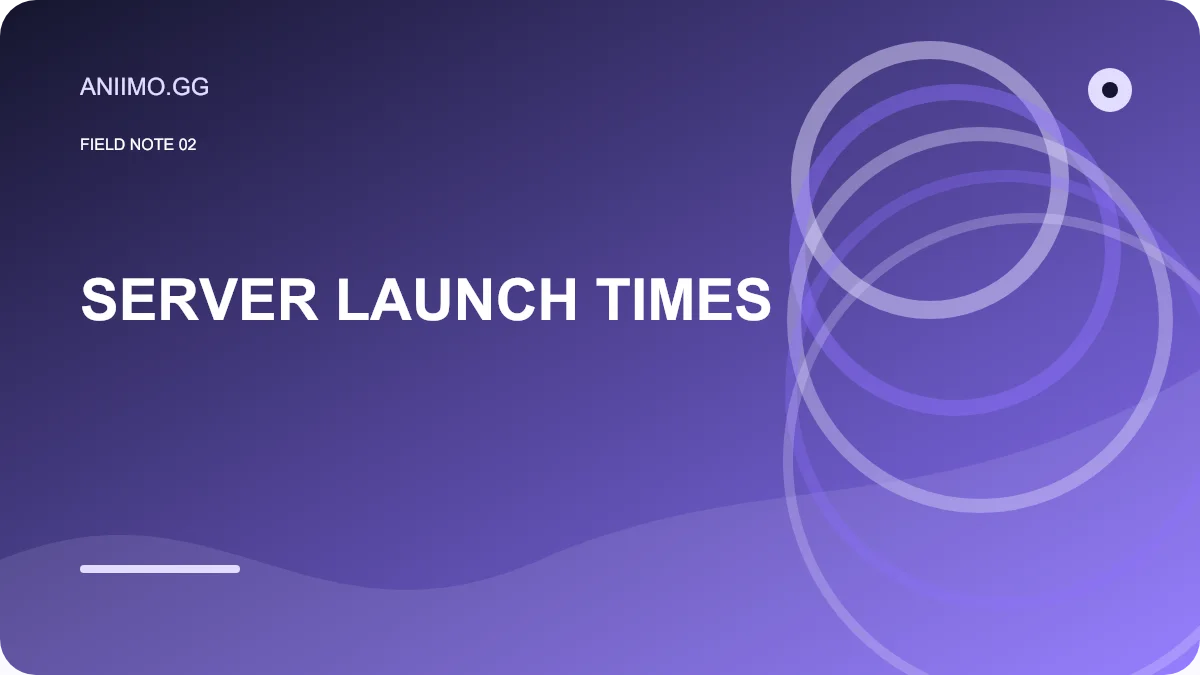 Aniimo Server Launch Time by Region — original topic cover